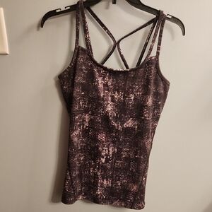 🍉GAIAM Women's Camisole - Black and Pink Pattern